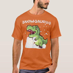 Camiseta Dinosaurio de snow saurus Tre jugando en la nieve 