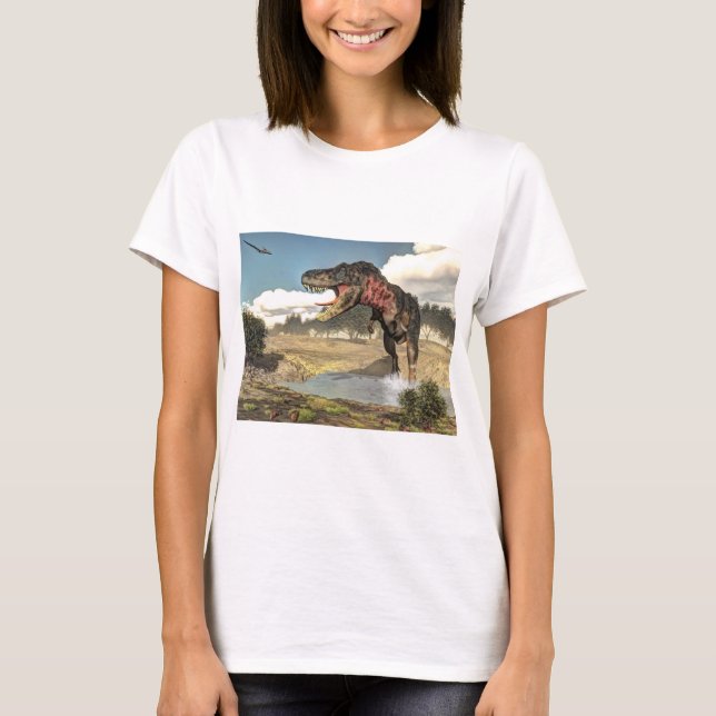 Camiseta Dinosaurio de Tarbosaurus - 3D rinden (Anverso)