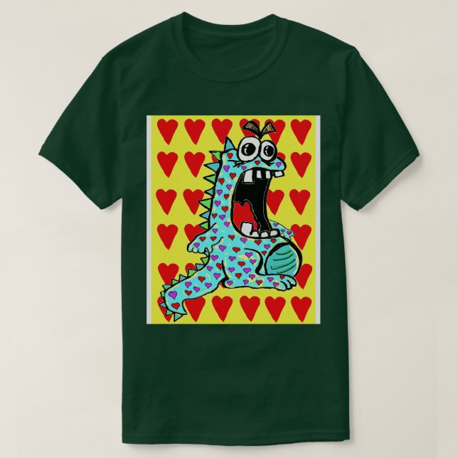 Camiseta Dinosaurio del amor 4 (Diseño del anverso)