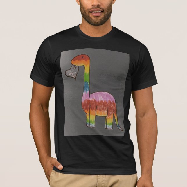 Camiseta Dinosaurio del arco iris (Anverso)