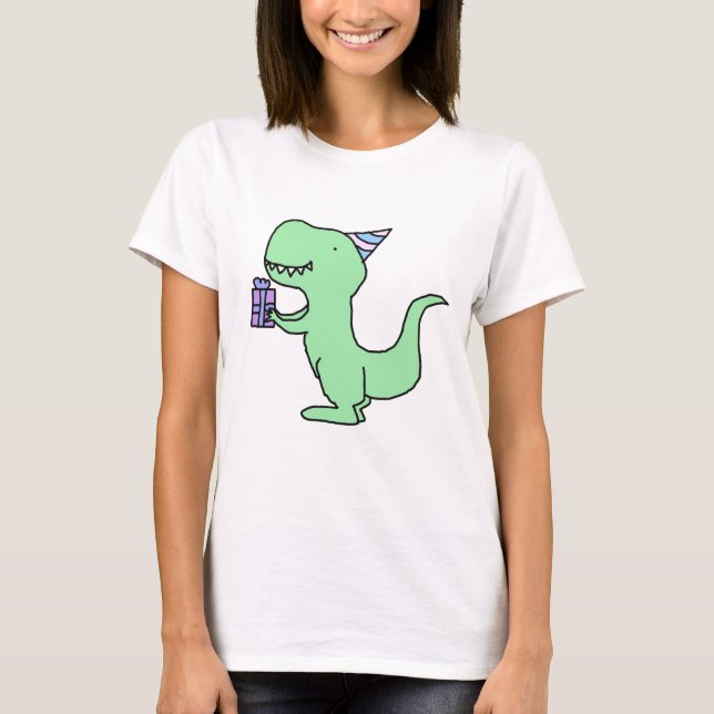 Camiseta Dinosaurio del cumpleaños (Anverso)
