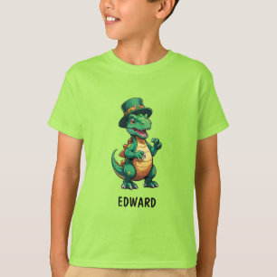 Camiseta Dinosaurio del Día Verde de San Patricio