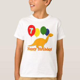 Camiseta Dinosaurio del feliz cumpleaños 7 años de camise