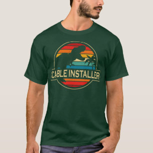 Camiseta Dinosaurio del instalador de cables