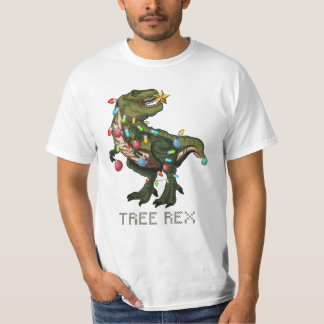 Camiseta Dinosaurio del navidad de Rex del árbol