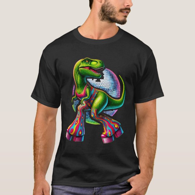 Camiseta Dinosaurio divertido bailando  (Anverso)