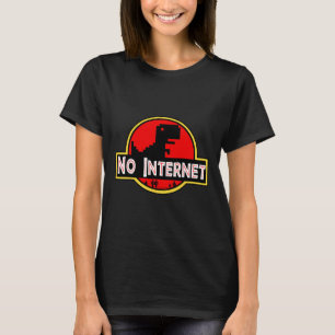 Camiseta Dinosaurio Divertido Sin Internet Ciencias de la C