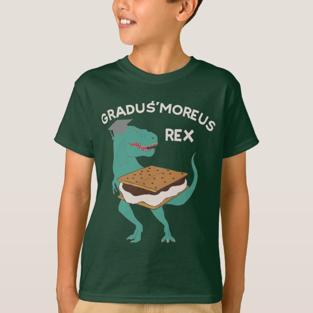 Camiseta Dinosaurio divertido Smores de la graduación de (Anverso)