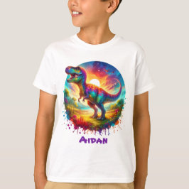 Camiseta Dinosaurio divertido y colorido