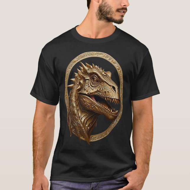 Camiseta Dinosaurio Dorado (Anverso)