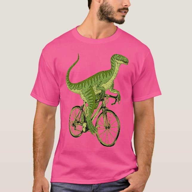 Camiseta Dinosaurio en bicicleta (Anverso)