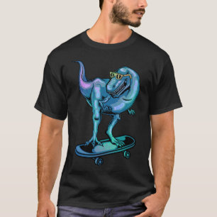 Camiseta Dinosaurio En Monopatin Equipo De Dinosaurio Patin