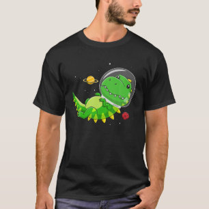 Camiseta Dinosaurio En Planetas Espaciales Dino Verde T Rex