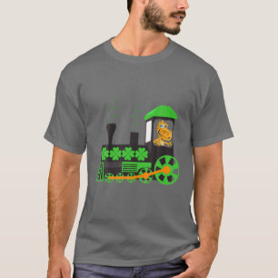 Camiseta Dinosaurio En Tren Día De San Patricio Tren Irland