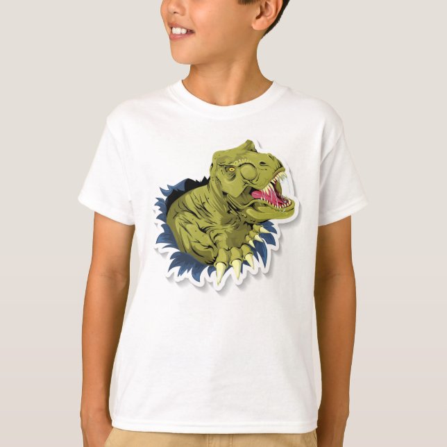 Camiseta Dinosaurio enojado (Anverso)