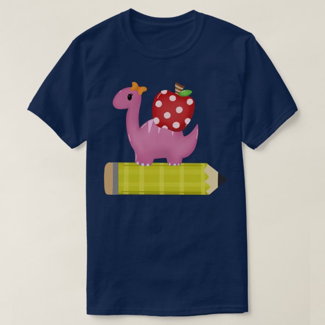 Camiseta dinosaurio escolar 1 (Diseño del anverso)