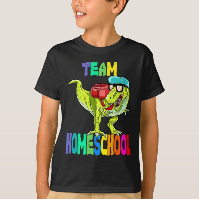 Camiseta Dinosaurio escolar casero para volver a la escuela (Anverso)
