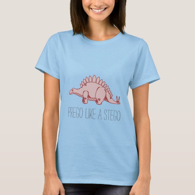 Camiseta Dinosaurio estegosauro #2 "Prego like a Stego" (Anverso)
