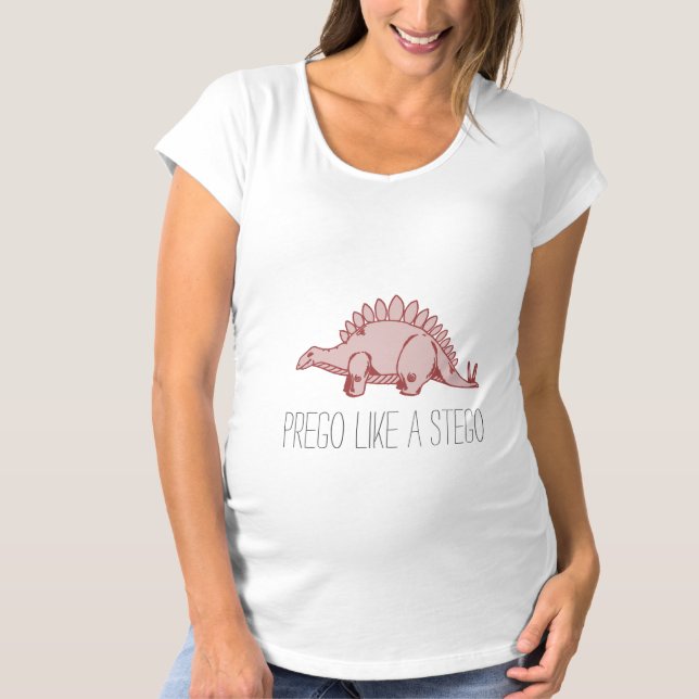 Camiseta Dinosaurio estegosauro #2 "Prego like a Stego" (Anverso)