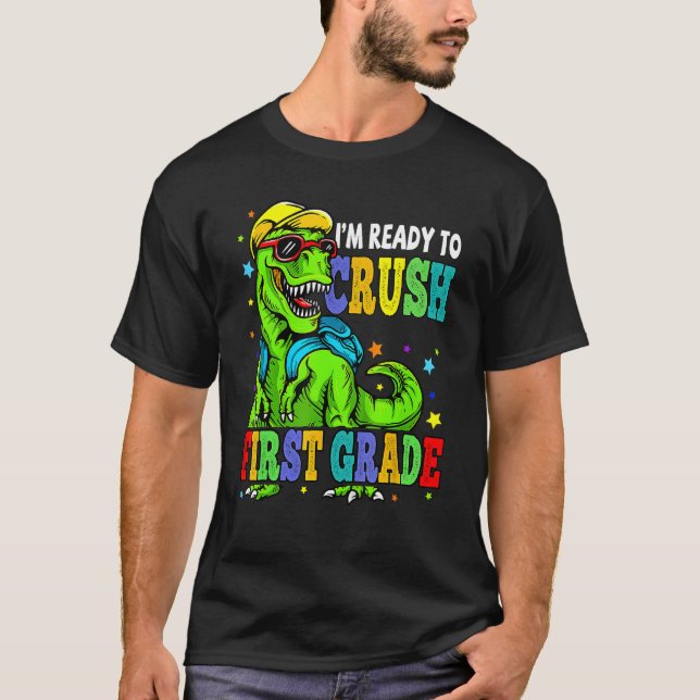 Camiseta Dinosaurio Estoy listo para aplastar el primer gra (Anverso)
