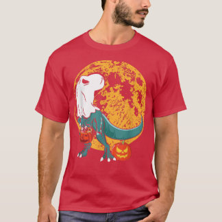 Camiseta Dinosaurio fantasma TRe Gracioso Boo Halloween Boy