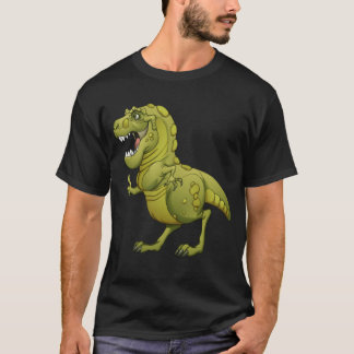 Camiseta ¡Dinosaurio feliz del dibujo animado que da los