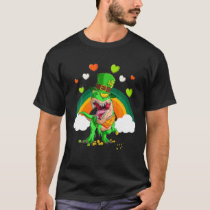 Camiseta Dinosaurio Feliz Día de St Pat Trex Dino St Patric