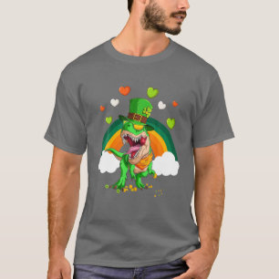 Camiseta Dinosaurio Feliz Día de St Pat Trex Dino St Patric