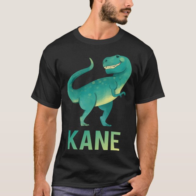 Camiseta Dinosaurio feliz - Nombre de Kane (Anverso)