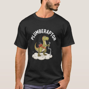 Camiseta Dinosaurio Fontanero T-Rex Llave de Tubo Dino Dive