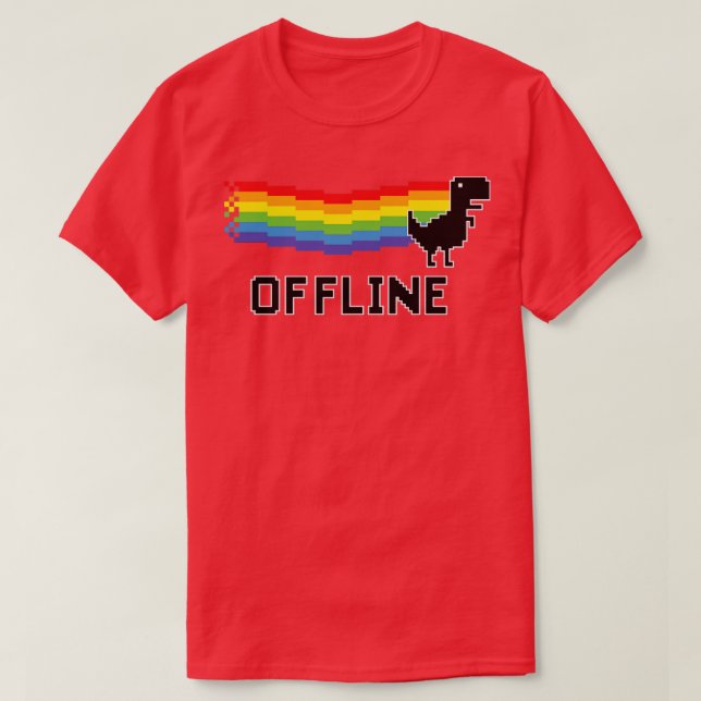 Camiseta Dinosaurio fuera de línea (Diseño del anverso)