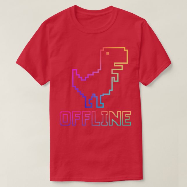 Camiseta Dinosaurio fuera de línea1 (Diseño del anverso)