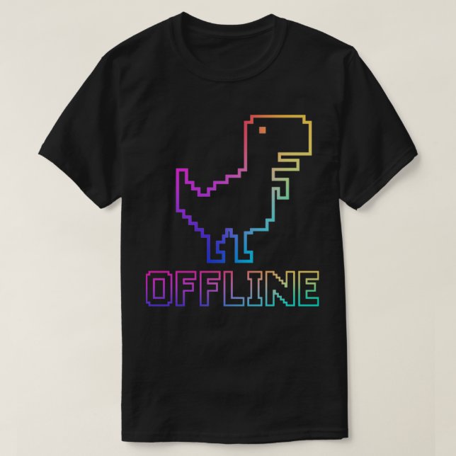 Camiseta Dinosaurio fuera de línea1 (Diseño del anverso)