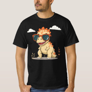 Camiseta Dinosaurio genial con gafas de sol divertido y lin