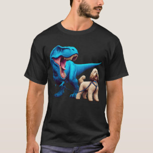 Camiseta Dinosaurio gracioso Cockapoo Caminando Perro amant