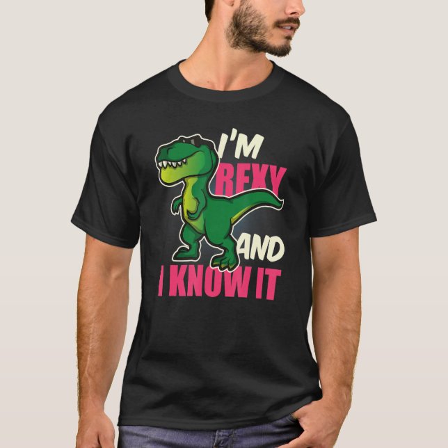 Camiseta Dinosaurio Gracioso T Rex Para Niños Jóvenes Y Adu (Anverso)