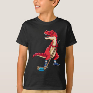 Camiseta Dinosaurio Hockey Palo Golpe Goalie TRex T Rex
