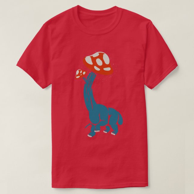 Camiseta Dinosaurio hongo Brachiosauro por Tobe Fonseca (Diseño del anverso)