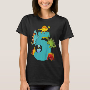 Camiseta Dinosaurio infantil Fiesta de cumpleaños de 5 años