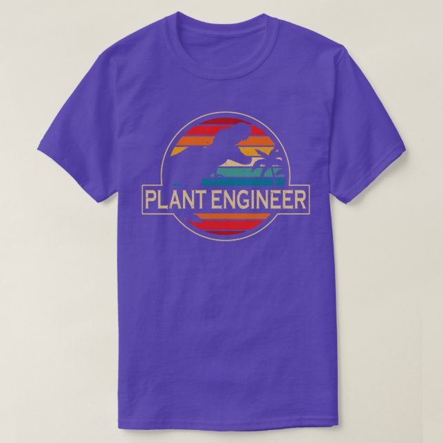 Camiseta Dinosaurio, ingeniero de plantas (Diseño del anverso)