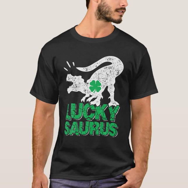 Camiseta Dinosaurio irlandés T Rex St Patricks Day Niños Ho (Anverso)