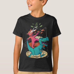 Camiseta Dinosaurio láser Pizza Tacos Fideicomiso Arcoiris 