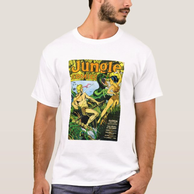 Camiseta Dinosaurio - Leopard Bikini - Tarzan - Jungle Boy (Anverso)