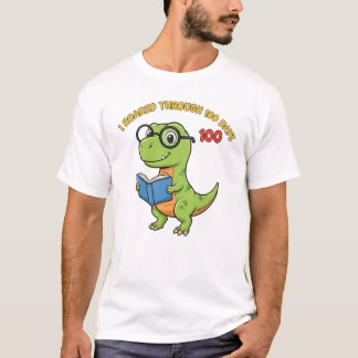 Camiseta Dinosaurio Lindo 100 Días de Escuela