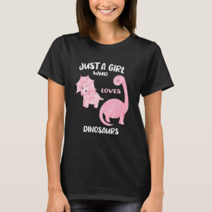 Camiseta Dinosaurio lindo Chica que ama a los adolescentes