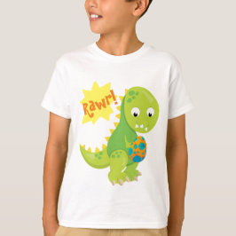 Camiseta Dinosaurio lindo con un huevo coloreado