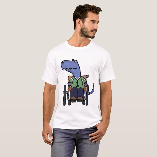Camiseta Dinosaurio lindo de T-rex en dibujo animado de la (Anverso completo)