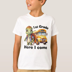 Camiseta Dinosaurio lindo de vuelta al colegio de niños