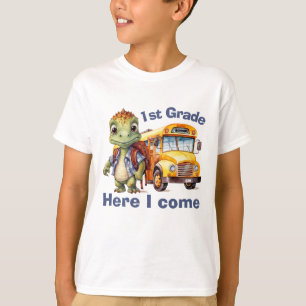 Camiseta Dinosaurio lindo de vuelta al colegio de niños
