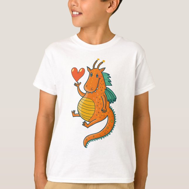 Camiseta Dinosaurio lindo del bebé (Anverso)